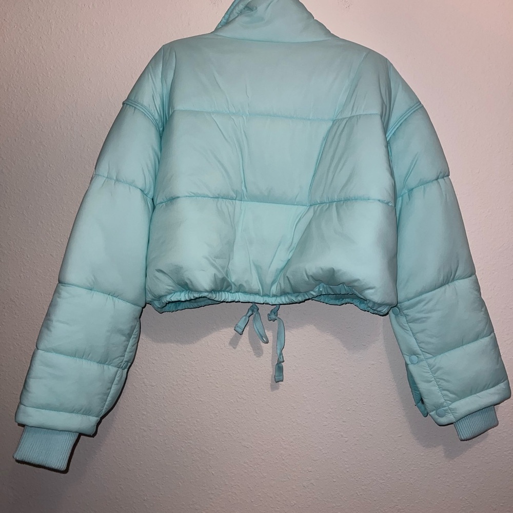 #875 Free People Movement High Frequency Cropped Puffer Jacket Small - Picture 6 of 9